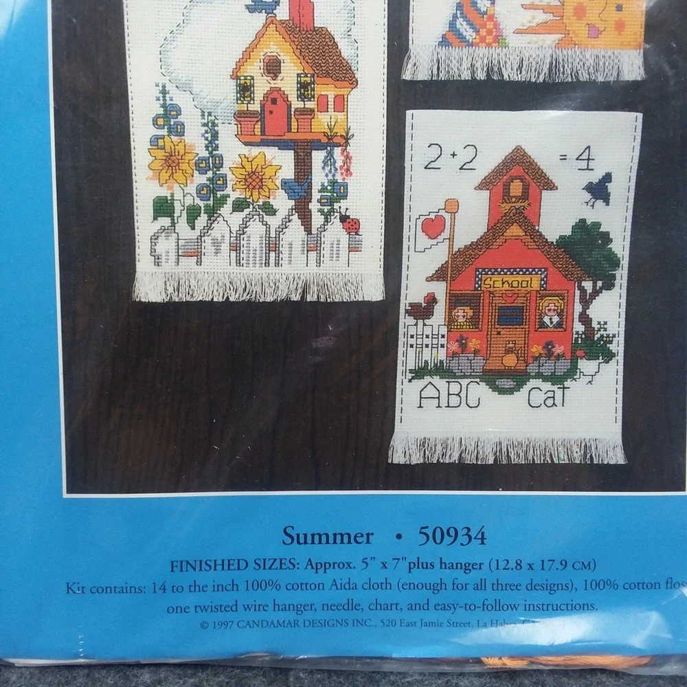 Candamar Designs Counted Cross‎ Stitch A Door For All Seasons Spring Summer Fall